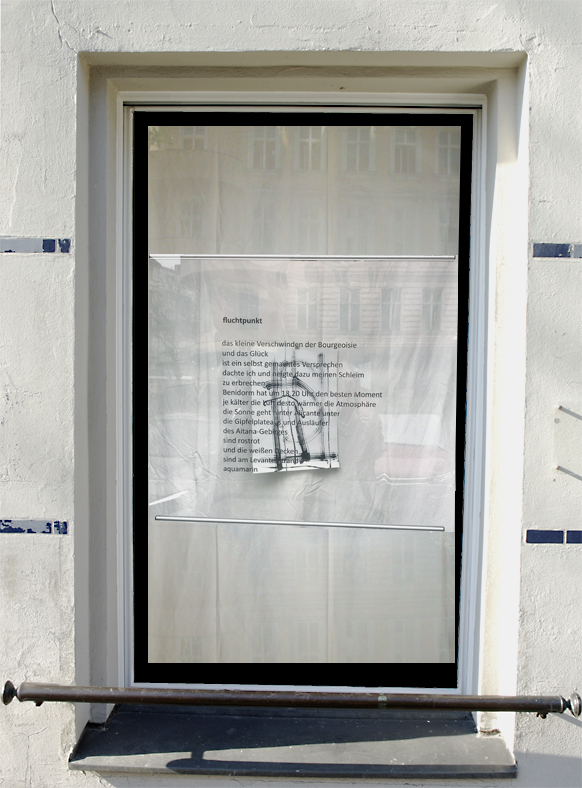 Toni Kleinlercher, Installation: Fluchtpunkt - etymdrawings